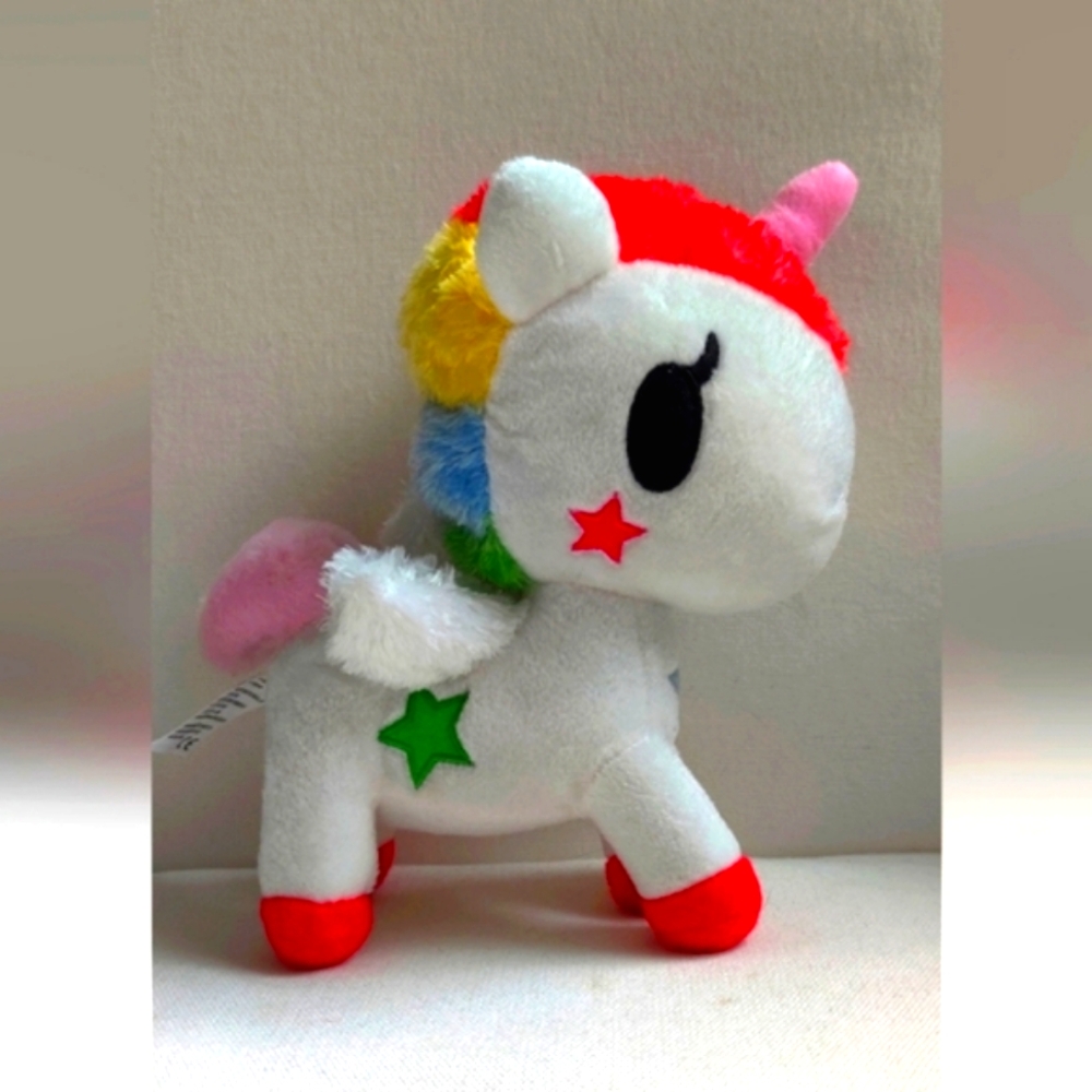Tokidoki Unicorno Stellina Plush White Red Unicorn